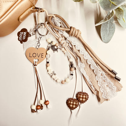 HANDMADE BAG CHARMS ~ LOVE HEART ~