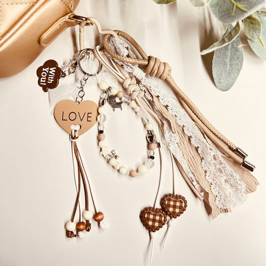 HANDMADE BAG CHARMS ~ LOVE HEART ~