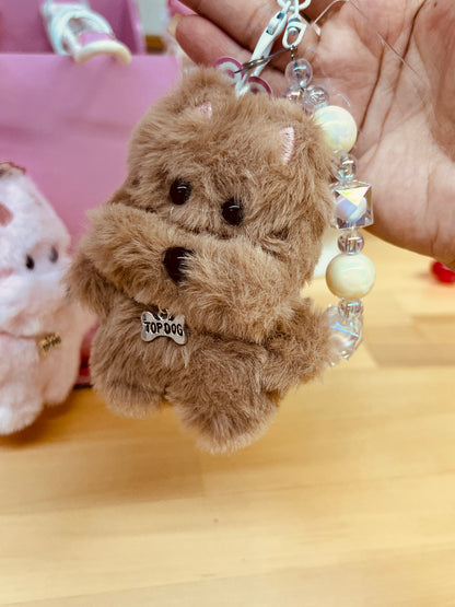 3 IN 1 DOGGY KEYCHAIN~LIP GLOSS~PHONE GRIP