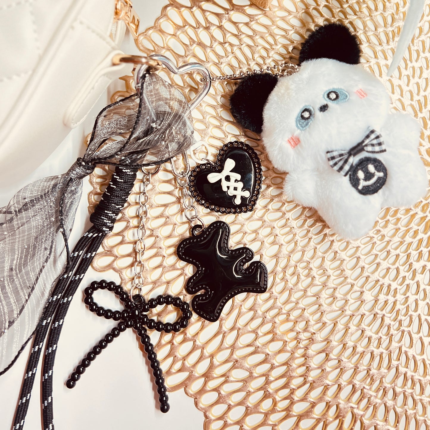 HANDMADE BAG CHARMS ~ PLUSHY DOG ~