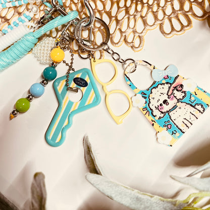 HANDMADE BAG CHARMS ~ PUPPY CHARM/KEY