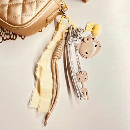 HANDMADE BAG CHARMS ~ KITTY/CHERRY CHARM