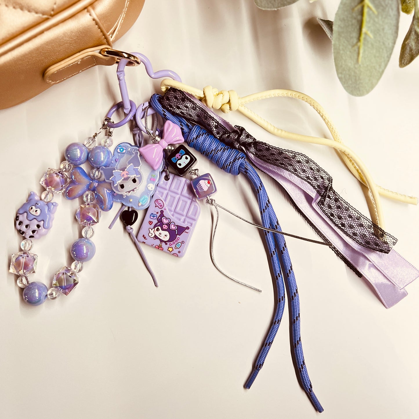 HANDMADE BAG CHARMS ~ PURPLE 12 ~