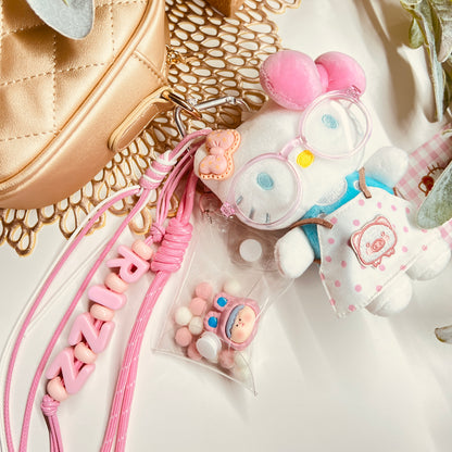 HANDMADE BAG CHARMS ~ OFFICIAL H. KITTY W/GLASSES