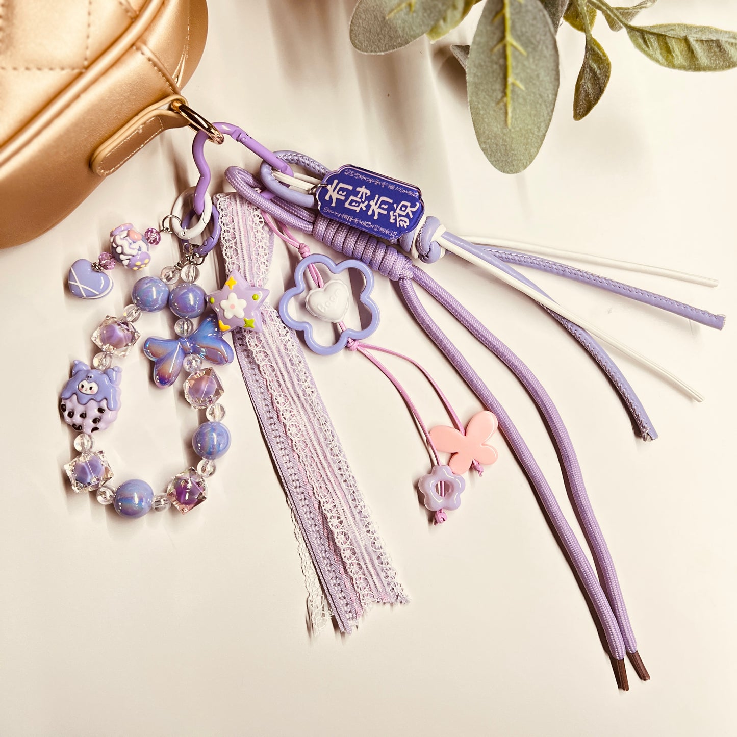 HANDMADE BAG CHARMS ~ PURPLE 6 ~