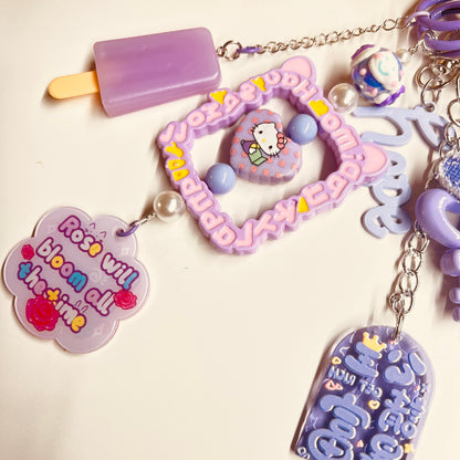 HANDMADE BAG CHARMS ~ PURPLE 14 ~