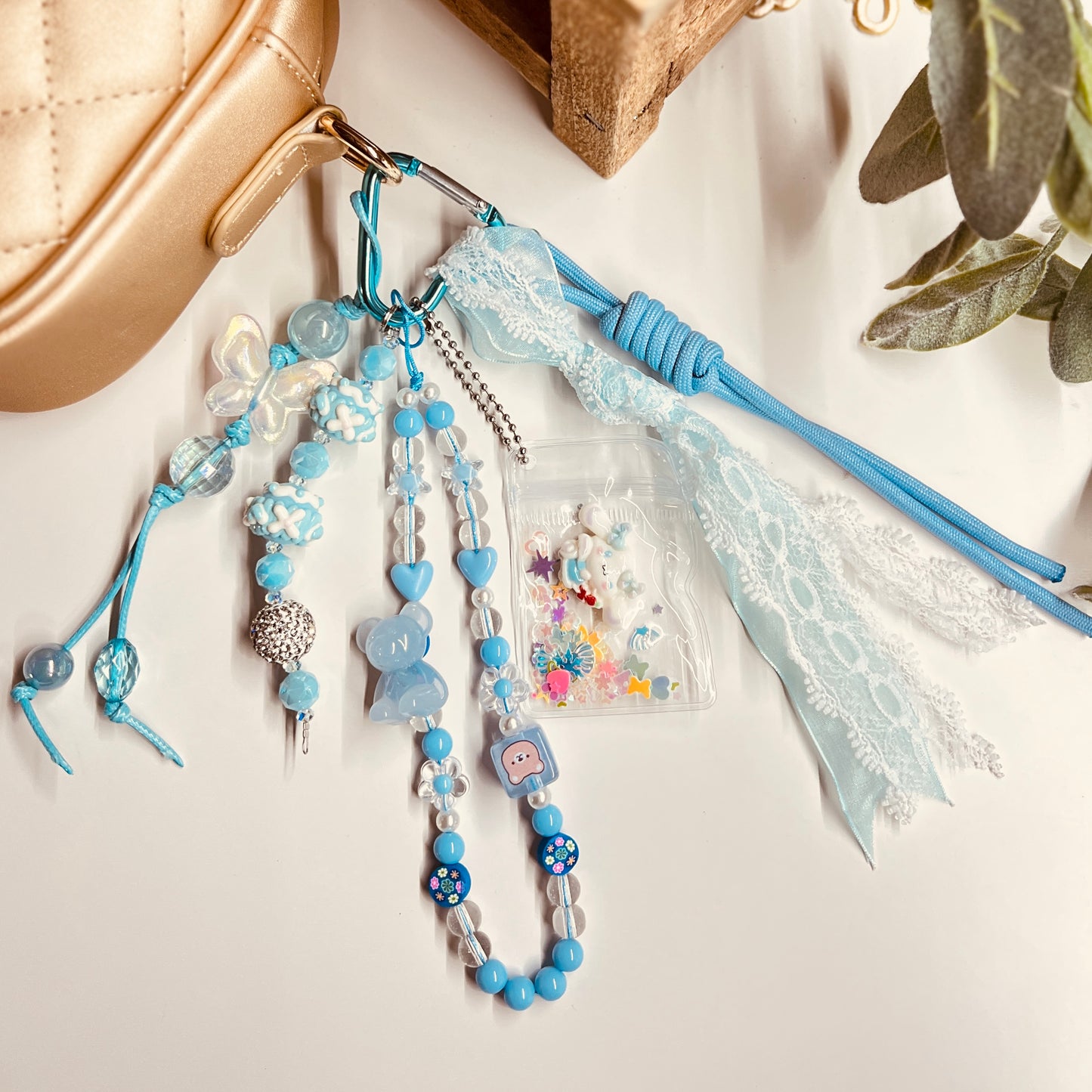 HANDMADE BAG CHARMS ~ BEAR/BUTTERFLY CHARM ~