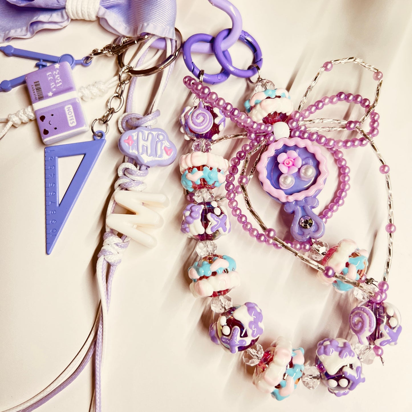 HANDMADE BAG CHARMS ~ PURPLE 9 ~