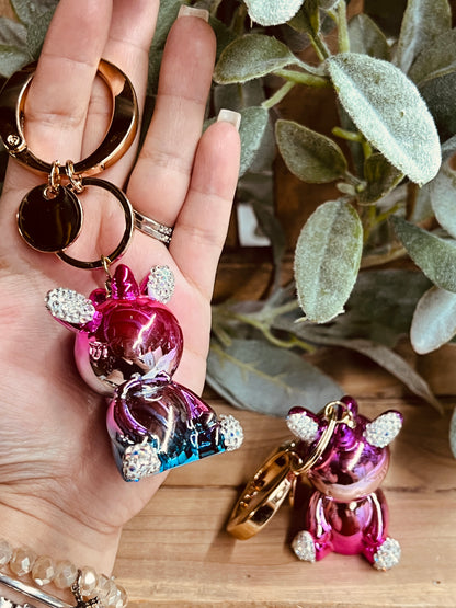 UNICORN W/RHINESTONES KEYCHAIN