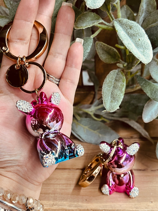 UNICORN W/RHINESTONES KEYCHAIN