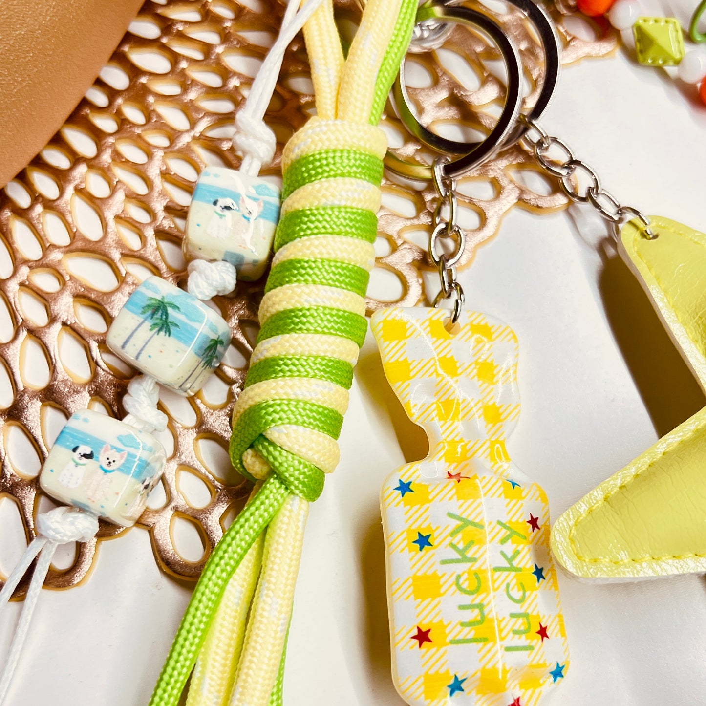 HANDMADE BAG CHARMS ~ LEATHER STAR
