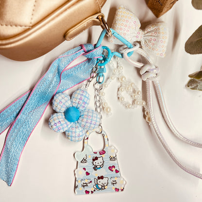 HANDMADE BAG CHARMS ~ KITTY CHARM/BOW ~