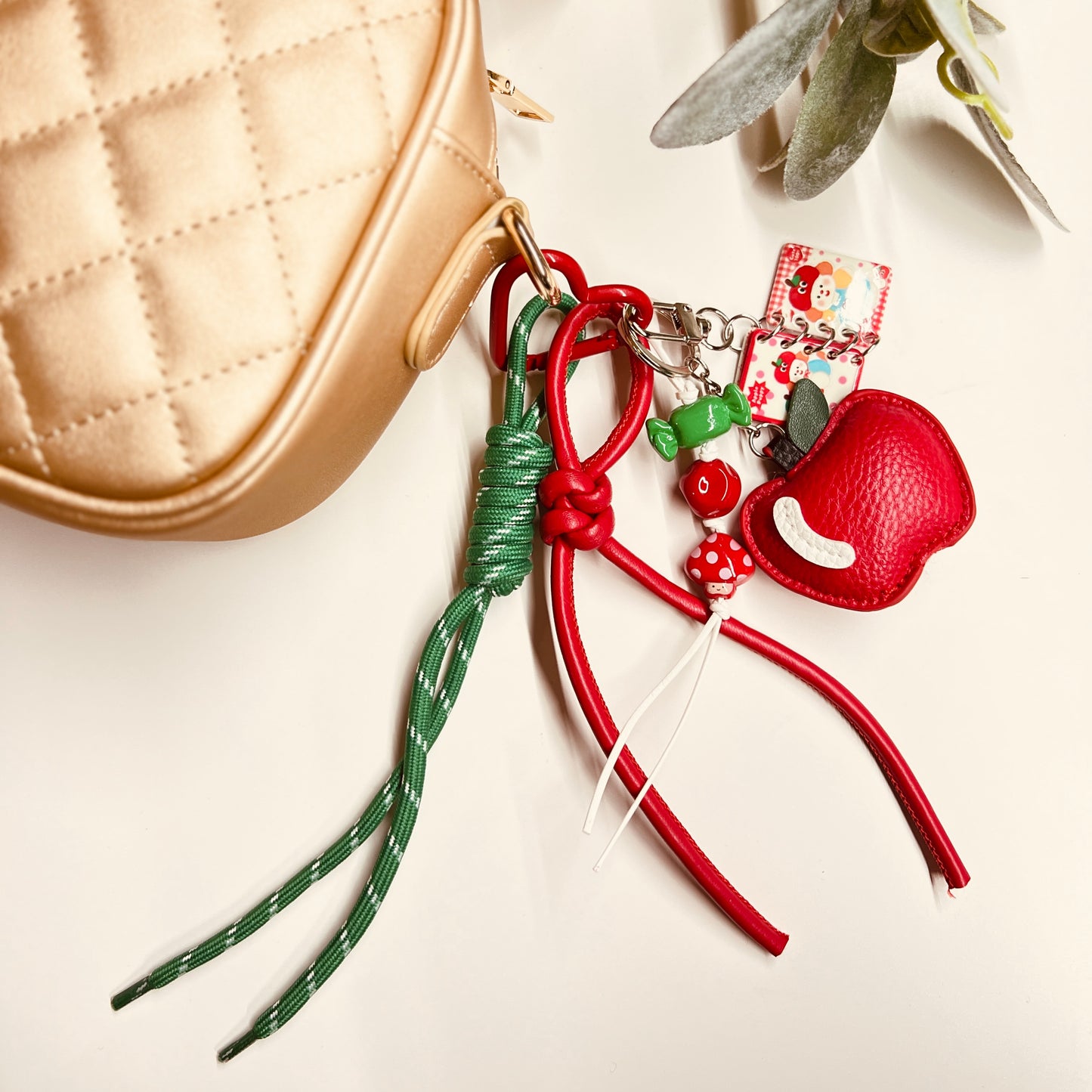 HANDMADE BAG CHARMS ~ APPLE ~