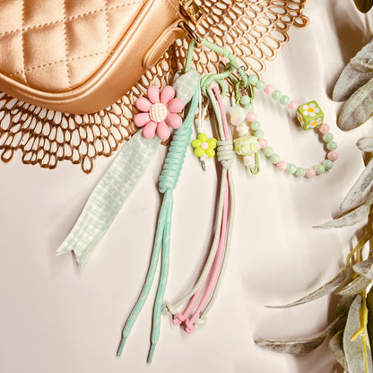 HANDMADE BAG CHARMS ~ FLOWER/PIN