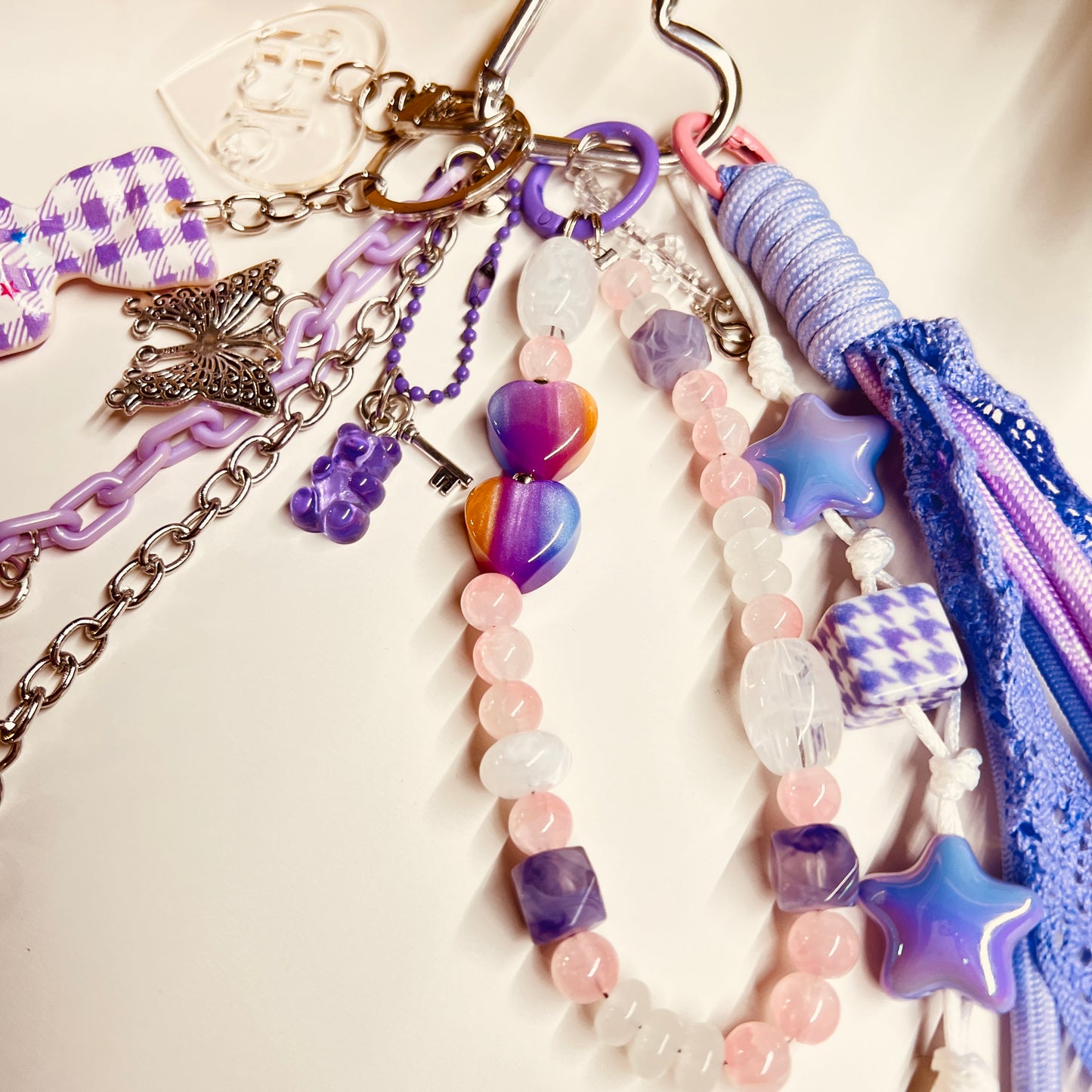 HANDMADE BAG CHARMS ~ PURPLE 8 ~