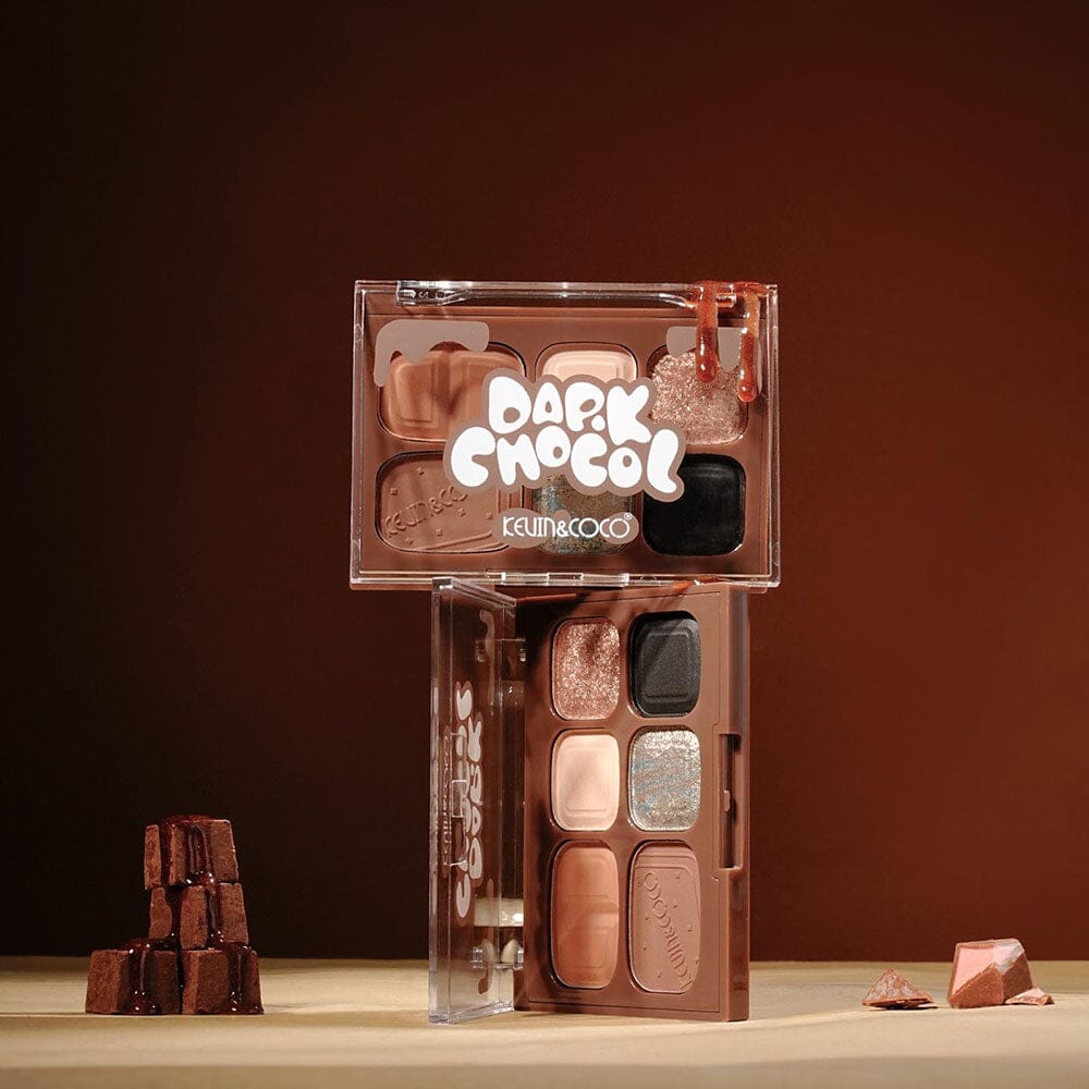 KEVIN & COCO DARK CHOCOLATE EYESHADOW/CONTOUR/LIP GLOSS SET