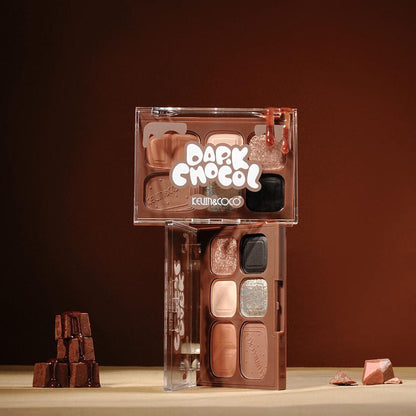 KEVIN & COCO DARK CHOCOLATE EYESHADOW/CONTOUR/LIP GLOSS SET