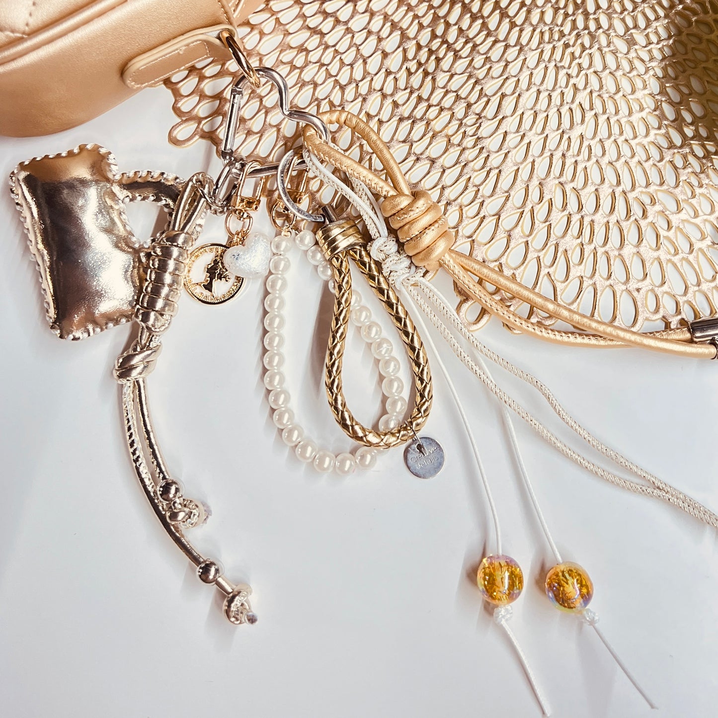 HANDMADE BAG CHARMS ~ GOLD BAG ~