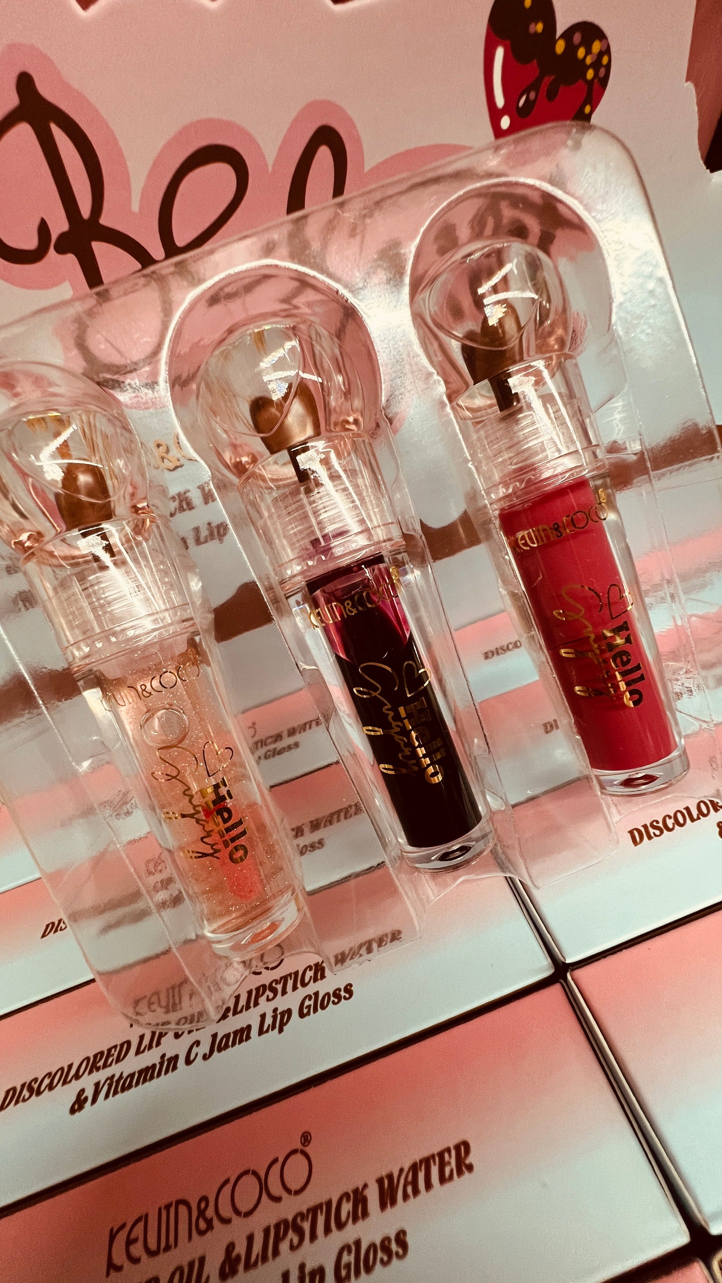 KEVIN & COCO LIP OIL & LIP STICK WATER
