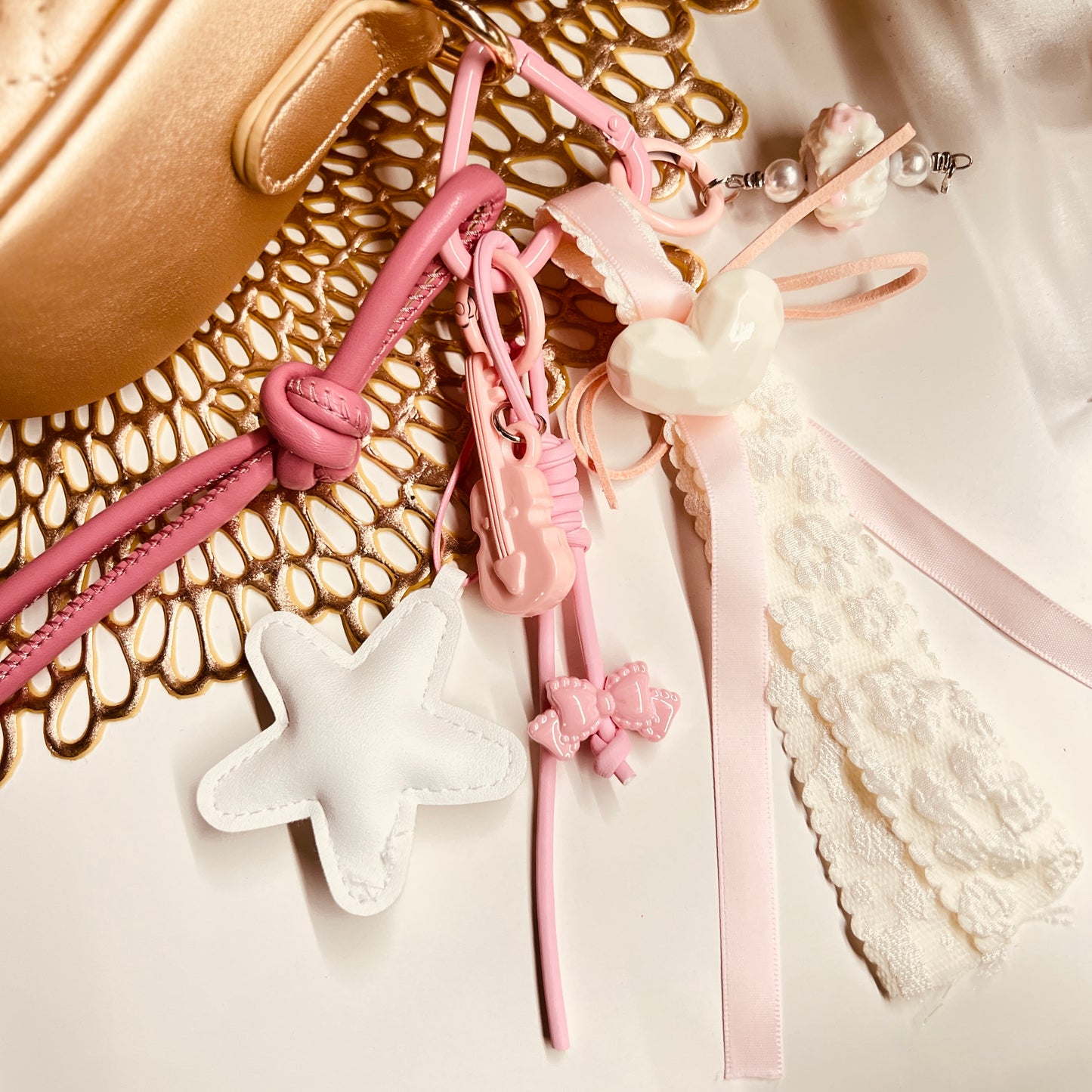 HANDMADE BAG CHARMS ~ COQUETTE/STAR/VIOLIN