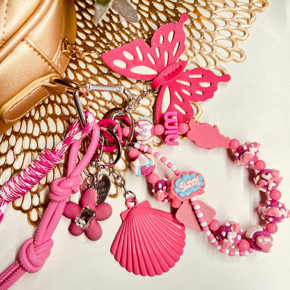 HANDMADE BAG CHARMS ~ SHELL/BUTTERFLY