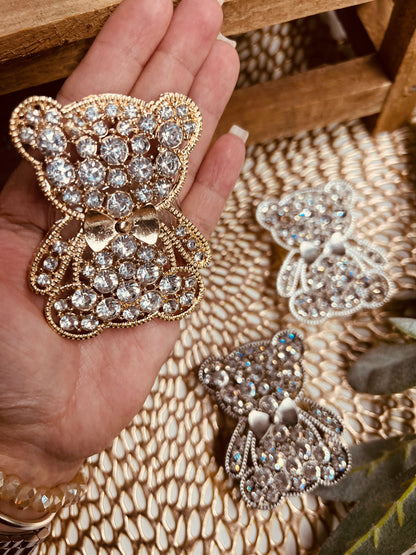 RHINESTONE TEDDY PHONE SOCKET