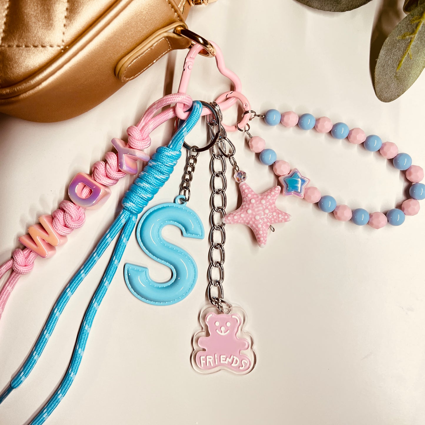 HANDMADE BAG CHARMS ~ STAR/BEAR CHARM