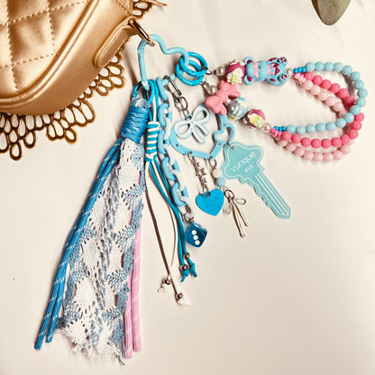 HANDMADE BAG CHARMS ~ TEDDY/BOW