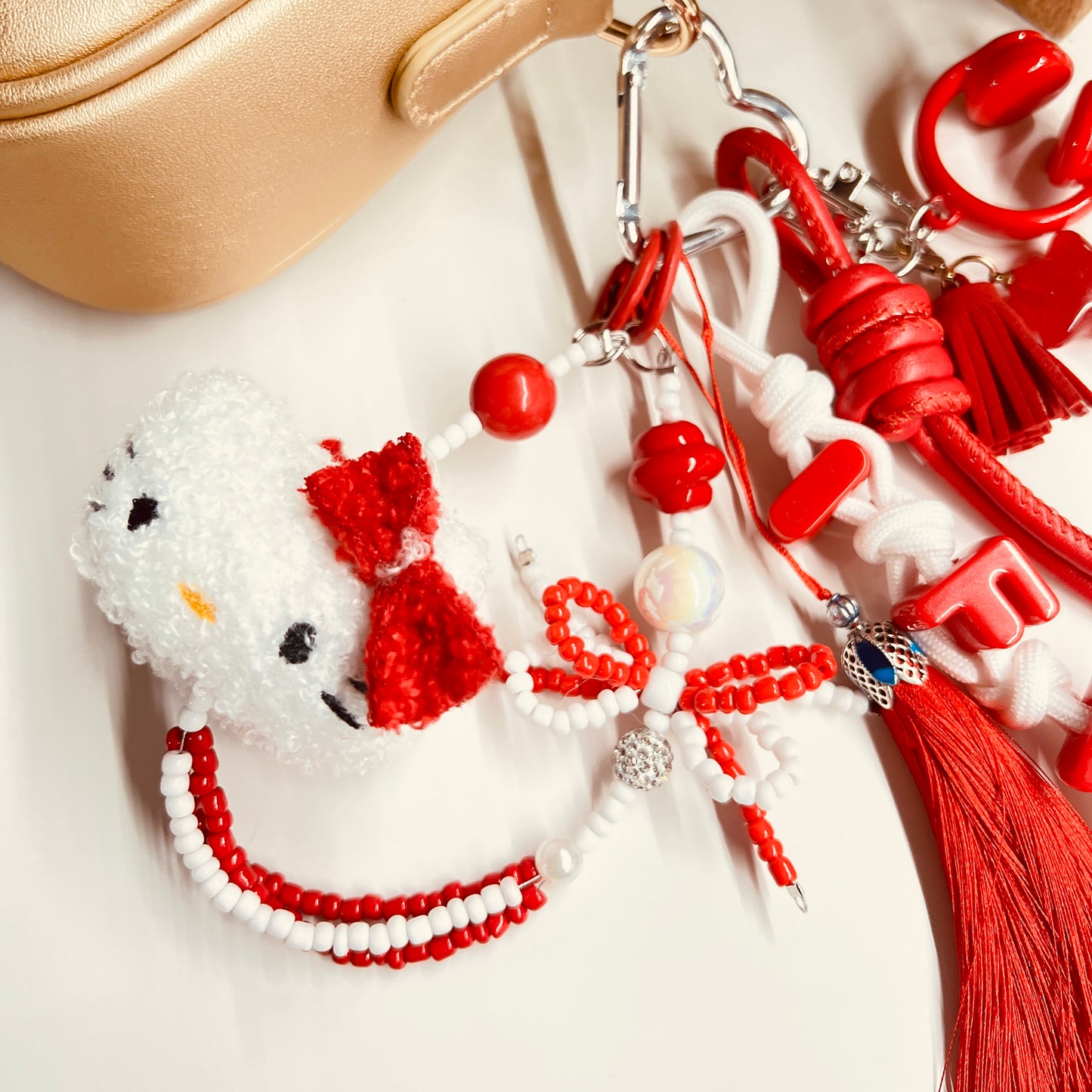 HANDMADE BAG CHARMS ~ CAT FACE ~