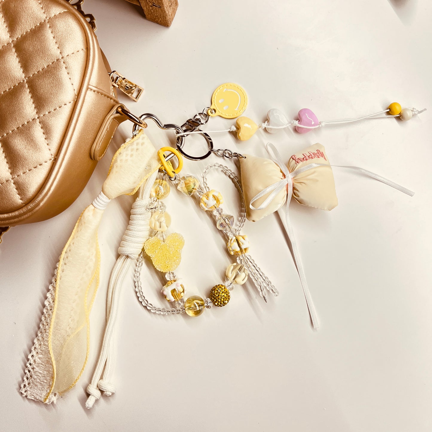 HANDMADE BAG CHARMS ~ BOW/SUGAR CHARM