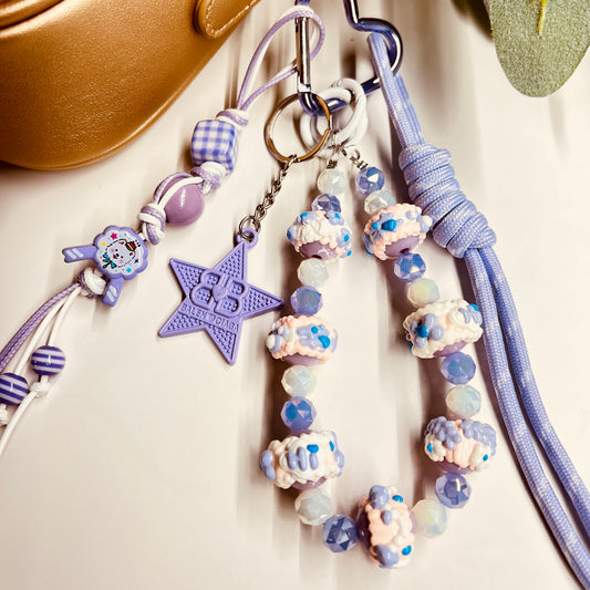 HANDMADE BAG CHARMS ~ PURPLE 2 ~