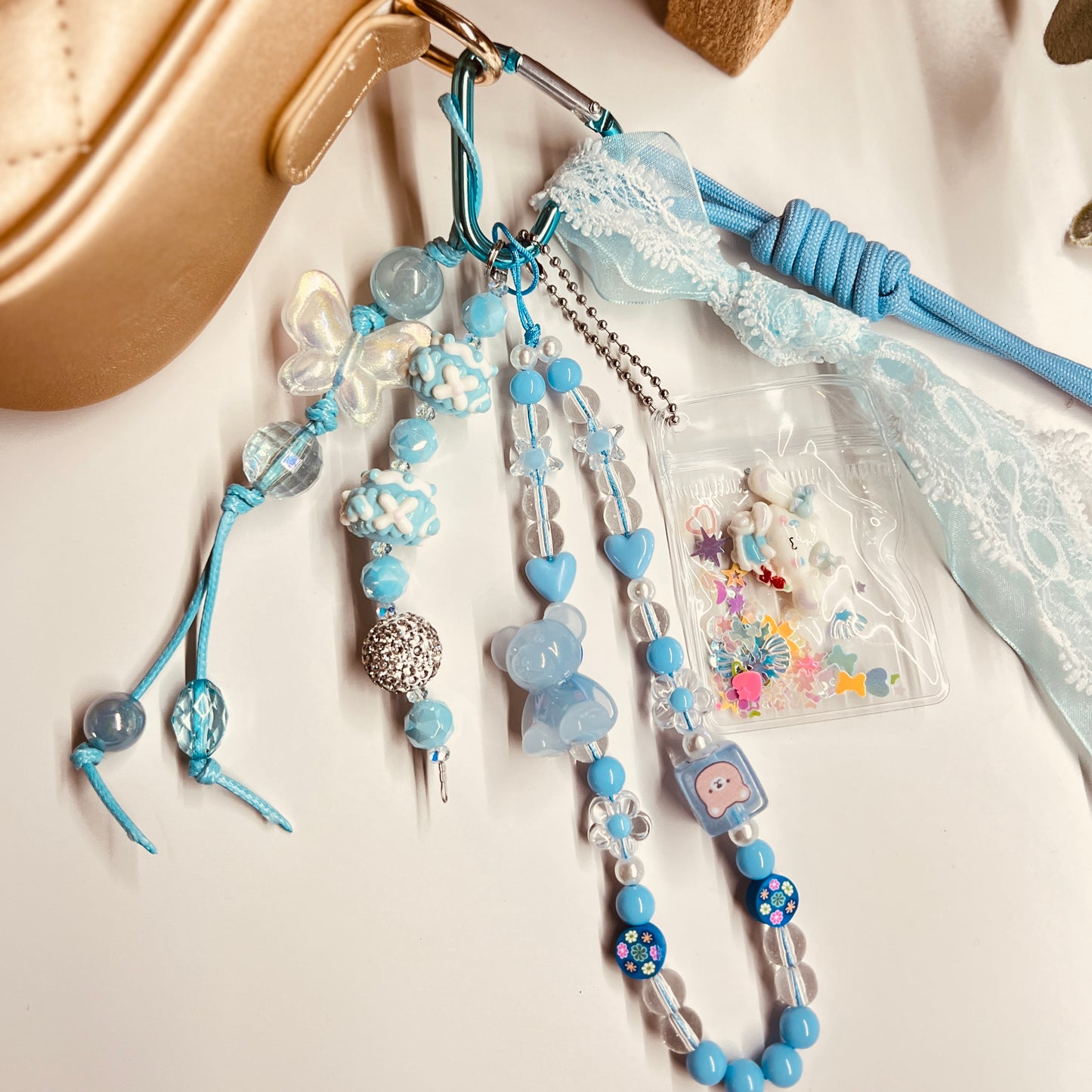 HANDMADE BAG CHARMS ~ BEAR/BUTTERFLY CHARM ~