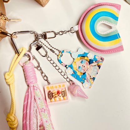 HANDMADE BAG CHARMS ~ RAINBOW