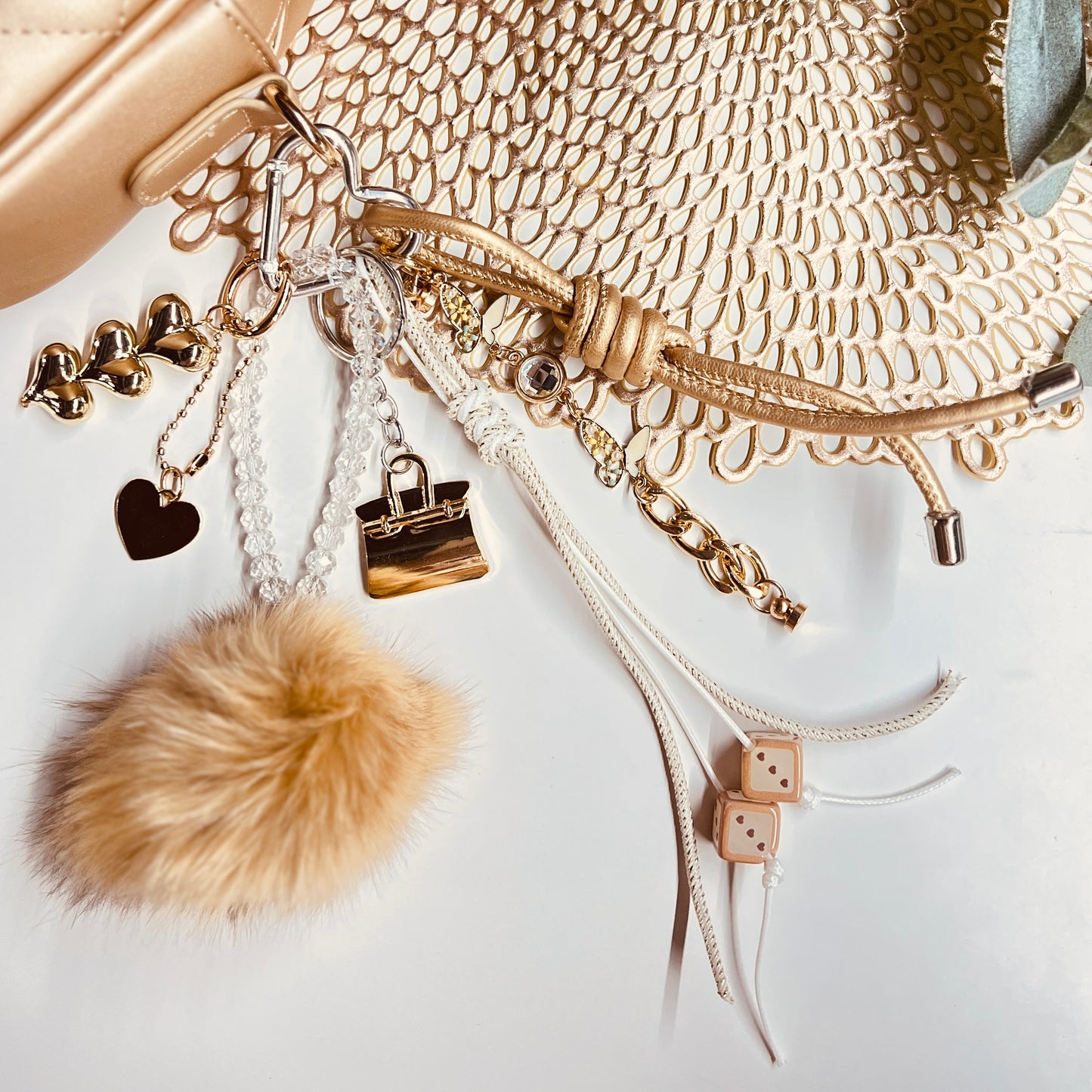 HANDMADE BAG CHARMS ~ FUZZY BALL ~