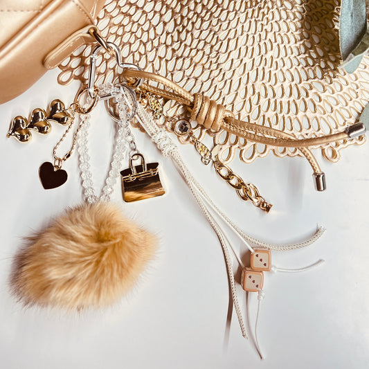 HANDMADE BAG CHARMS ~ FUZZY BALL ~