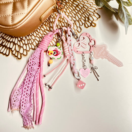 HANDMADE BAG CHARMS ~ BEAR CHARM/KEY