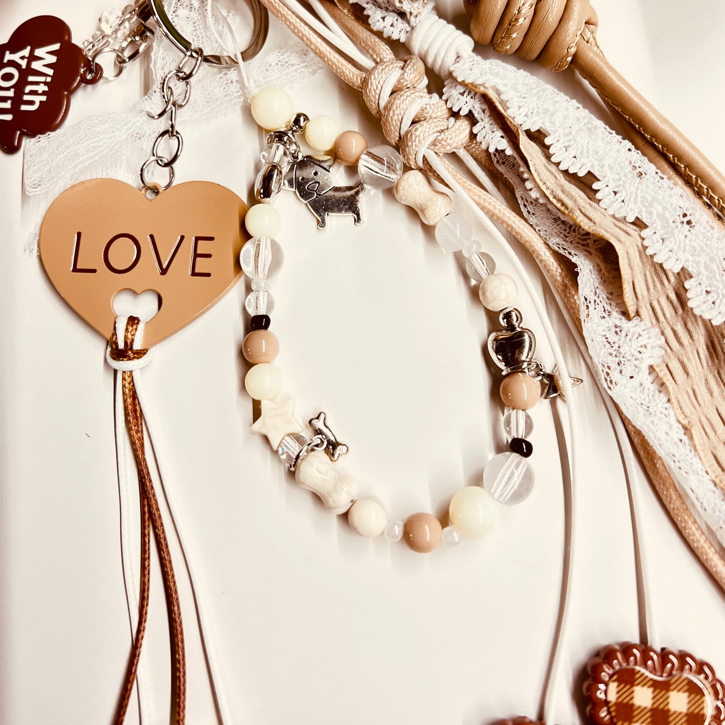 HANDMADE BAG CHARMS ~ LOVE HEART ~