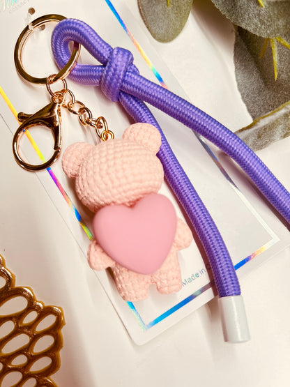 PINK TEDDY BAG CHARM