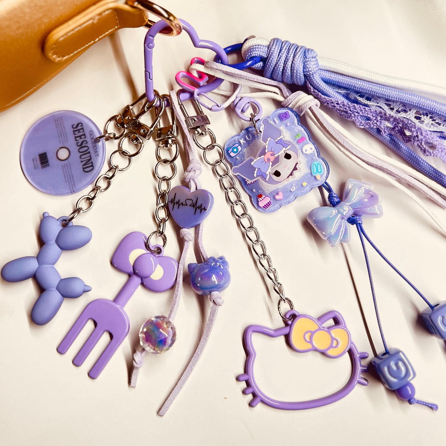 HANDMADE BAG CHARMS ~ PURPLE 13 ~
