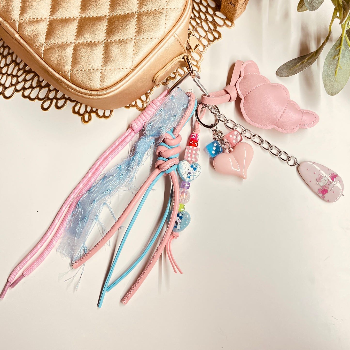 HANDMADE BAG CHARMS ~ CROISSANT