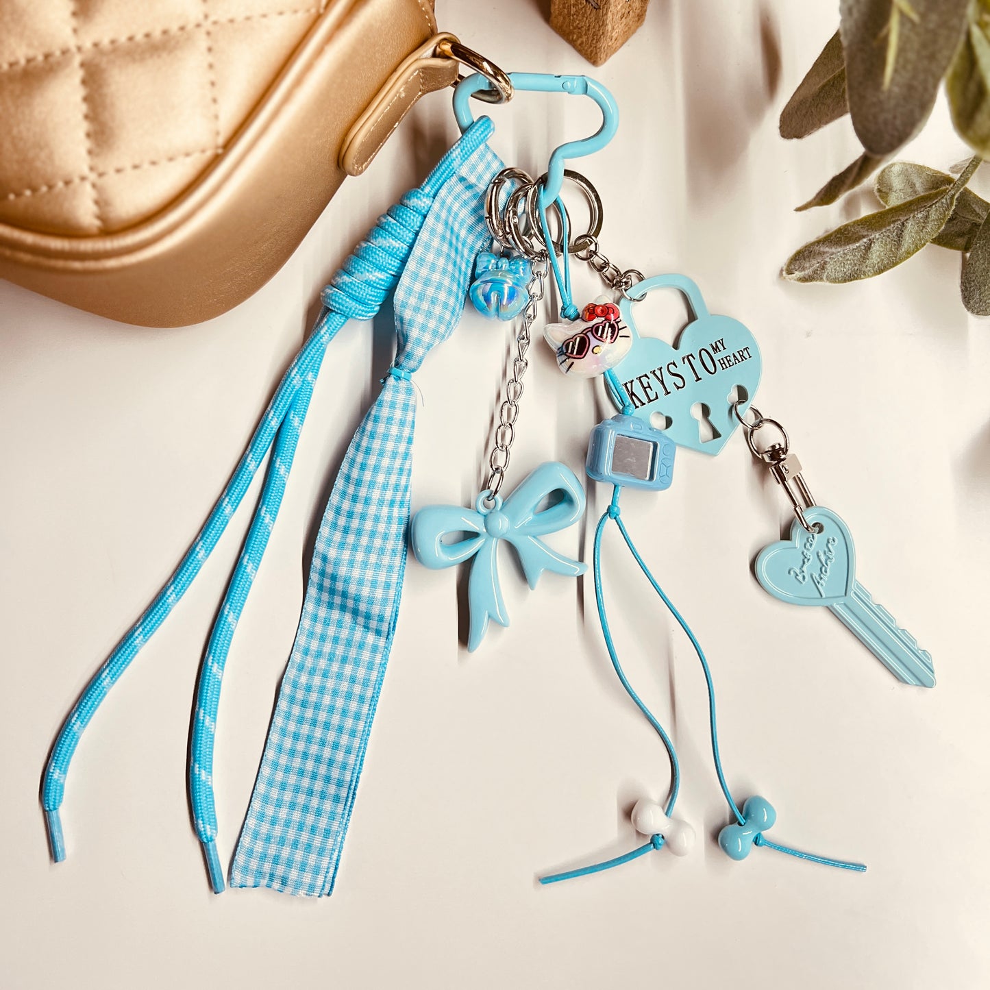 HANDMADE BAG CHARMS ~ KEY TO MY HEART ~