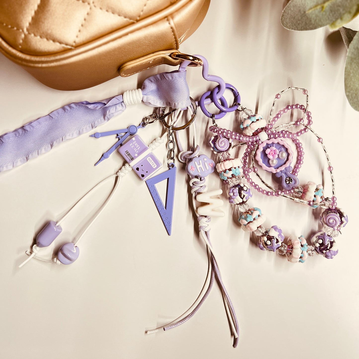 HANDMADE BAG CHARMS ~ PURPLE 9 ~