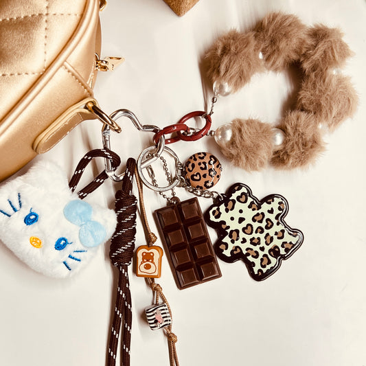 HANDMADE BAG CHARMS ~ LEOPARD BEAR CHARM