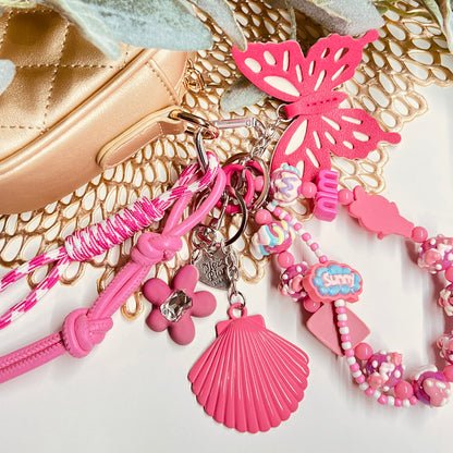 HANDMADE BAG CHARMS ~ SHELL/BUTTERFLY