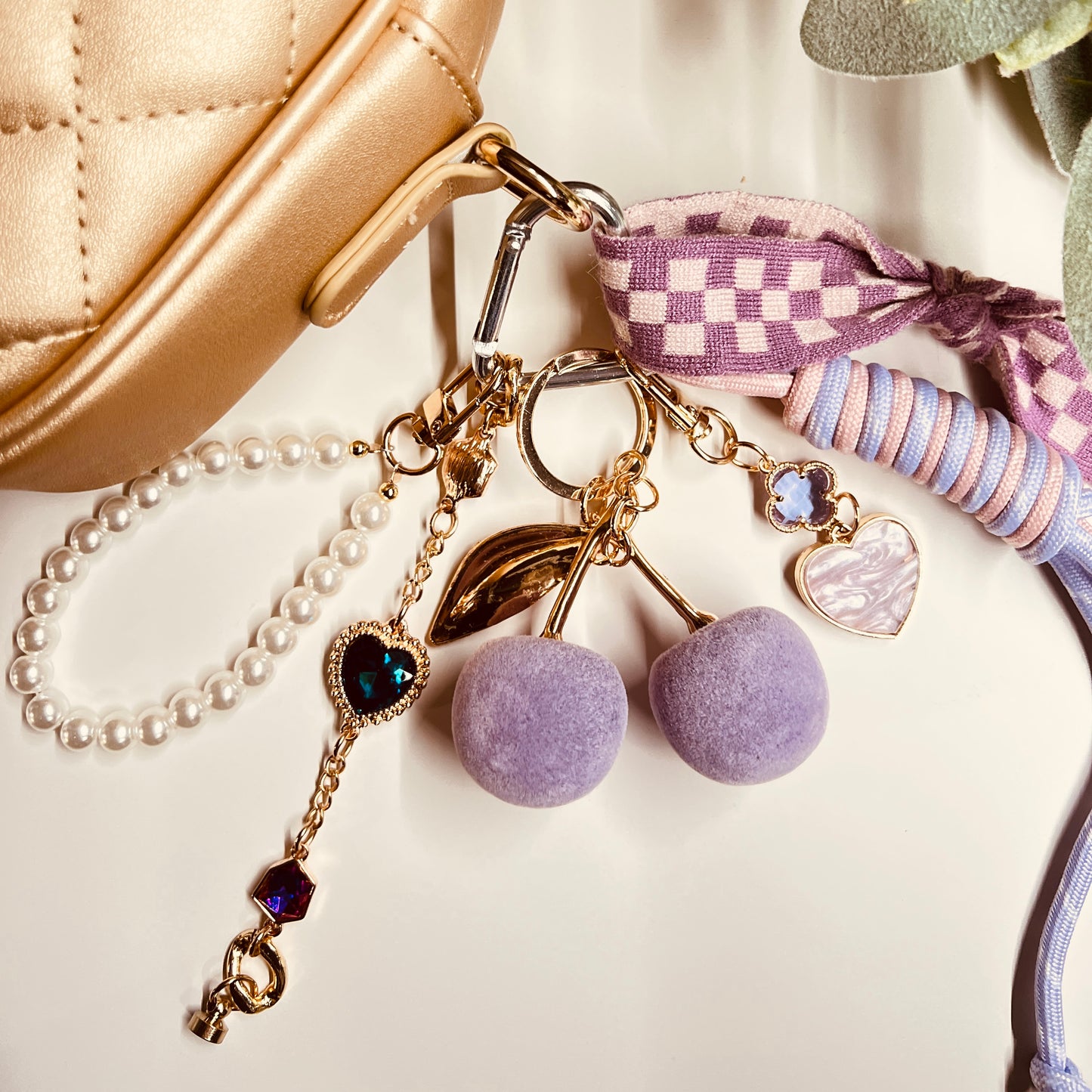 HANDMADE BAG CHARMS ~ PURPLE 3 ~