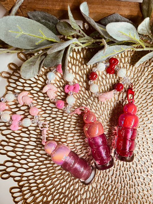 LIP GLOSS W/ TULIP KEYCHAIN