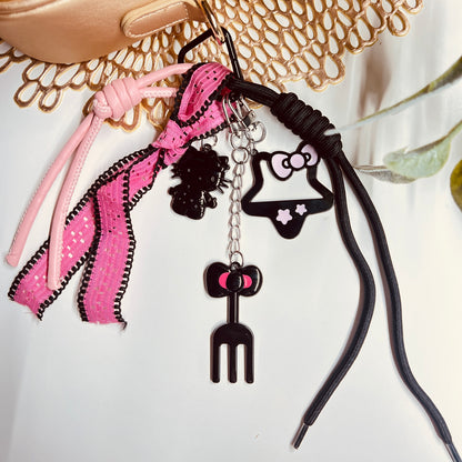 HANDMADE BAG CHARMS ~ BOW/FORK