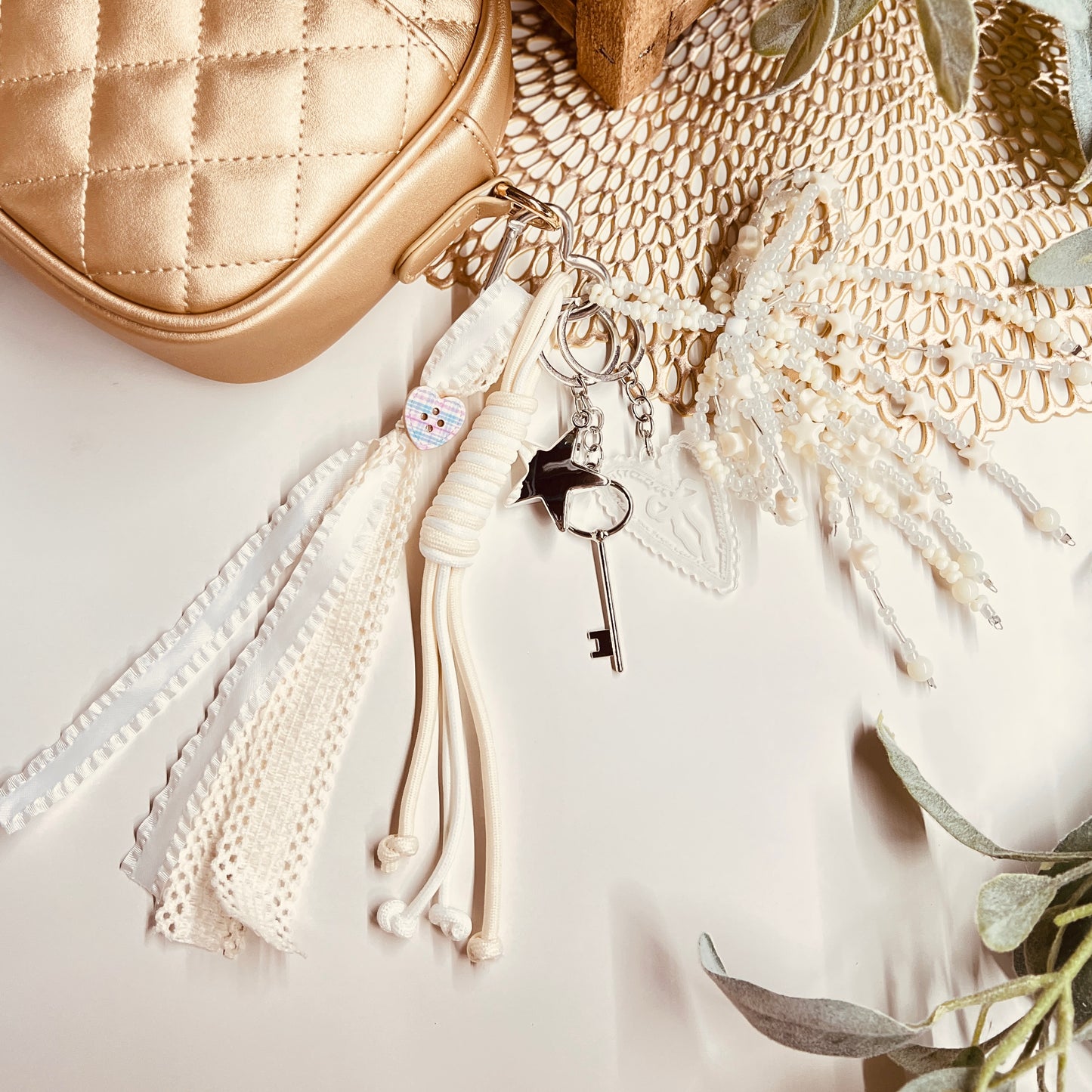 HANDMADE BAG CHARMS ~ KEY/STAR ~