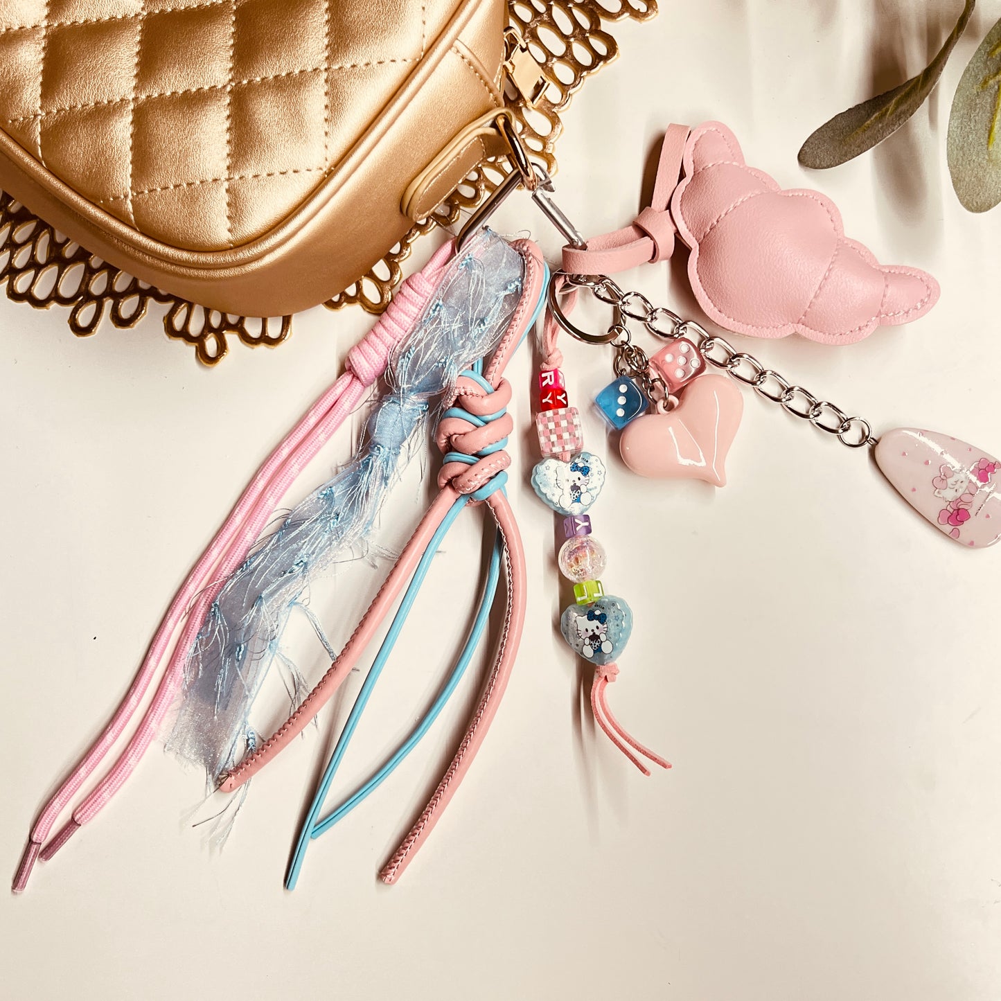 HANDMADE BAG CHARMS ~ CROISSANT