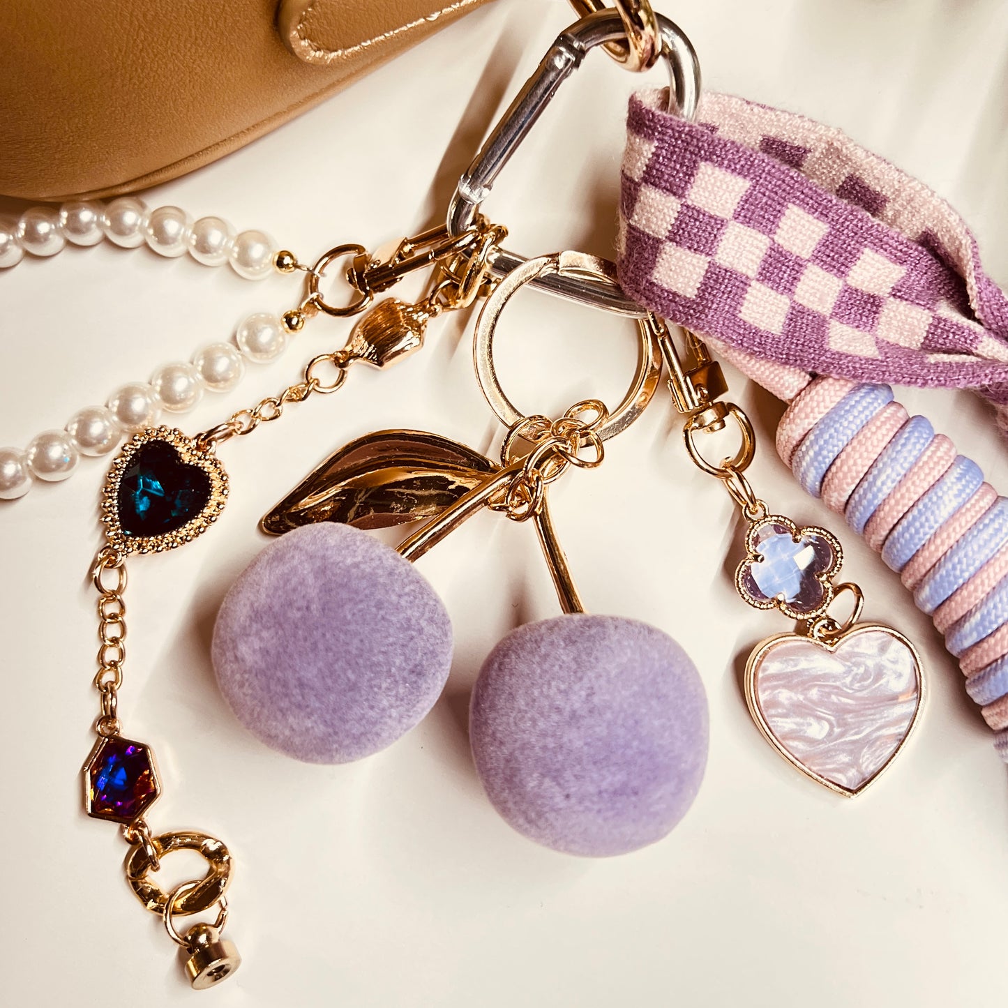 HANDMADE BAG CHARMS ~ PURPLE 3 ~